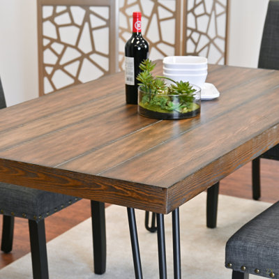 Ensemble de salle à manger 5 pièces, table à manger en épingle à cheveux avec 4 chaises