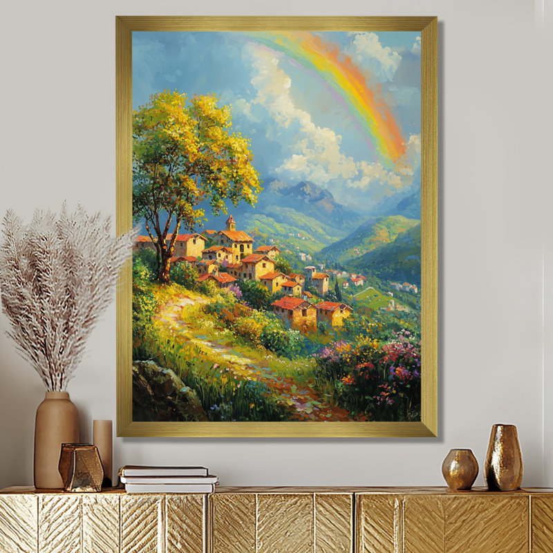Carnagall - paysages, impressions d'art mural, H 20 po x l 12 po, Reproduction encadrée d'une seule photo, Doré