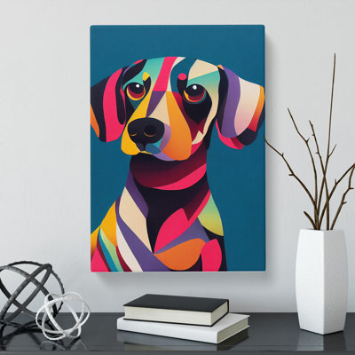 Dachshund Mixed Media - Wrapped Canvas