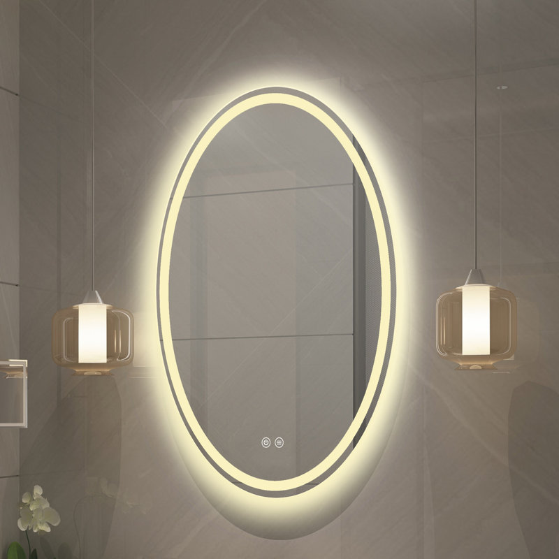 Bilol Glass Frame Mirror, 32" x 24"