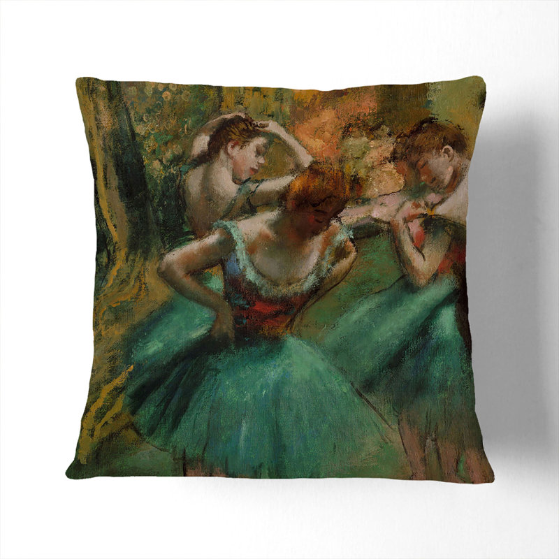 Preparing Ballet Ballerina Dancers Square Throw Cushion, 40cm H x 40cm W x 15cm D