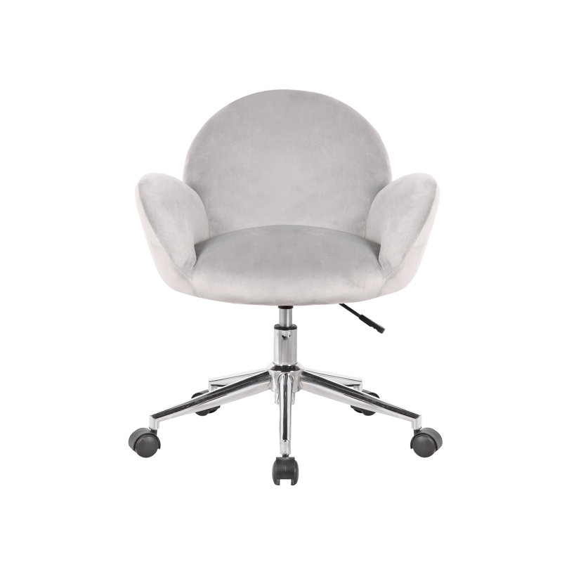 Velvet Office Chair, Grey