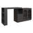 360° Rotating Bar Table Multifunctional Storage Cabinet With Glass Door-2132585977