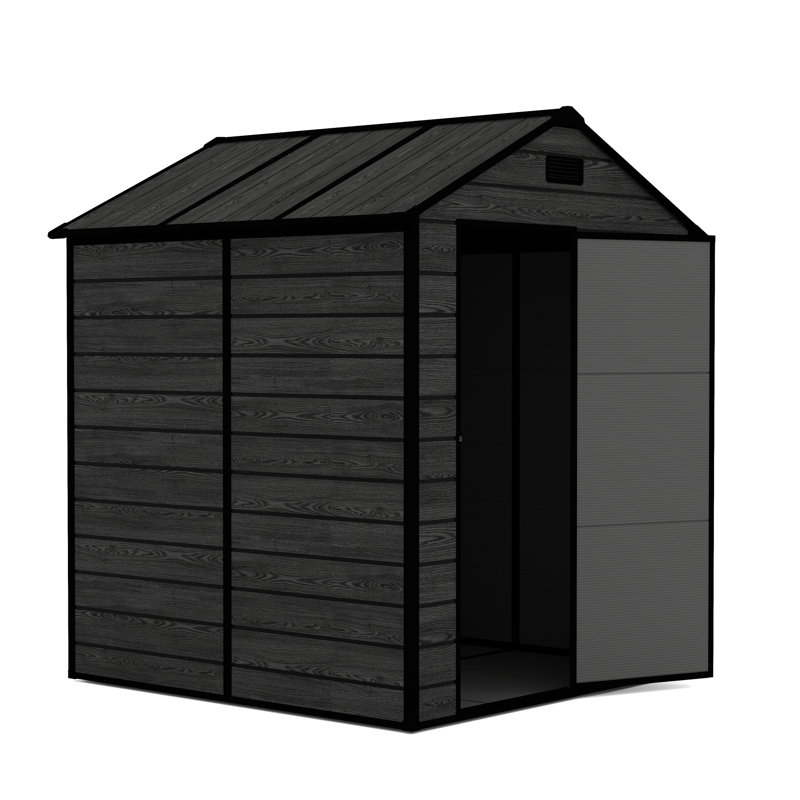 Unité de rangement de haute qualité de 6 pi x 6 pi, imperméable et antirouille, idéale pour les chaises d'extérieur, les vélos, le rangement d'outils en métal facile à assembler, le panneau épais de 12 mm, les générateurs de grand espace, les articles saisonniers, la conception