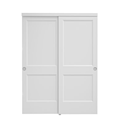Ensemble de quincaillerie pour porte coulissante intérieure à 2 panneaux de 60 po x 80 po de hauteur de style classique avec poignées