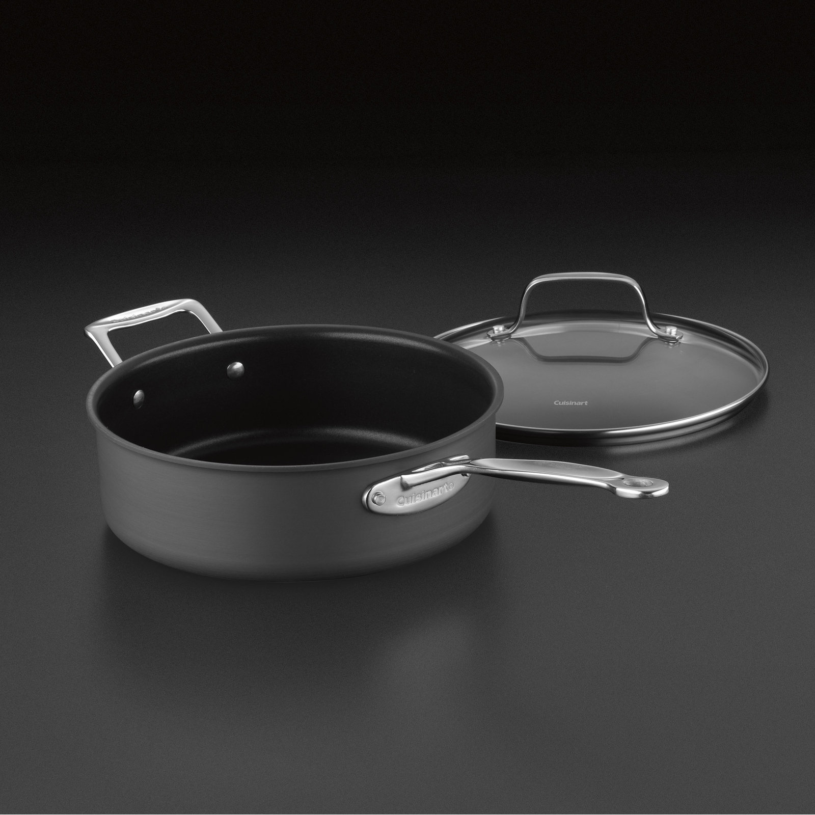 Cuisinart Chef's Classic Non Stick Hard Anodized Saute Pan with Lid, 3.5 qt.