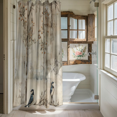 Snow-Laden Trees - Premium Shower Curtain