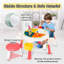 Charisse Kids 3 Piece Round Play Or Activity Table and Chair Set-1937017416