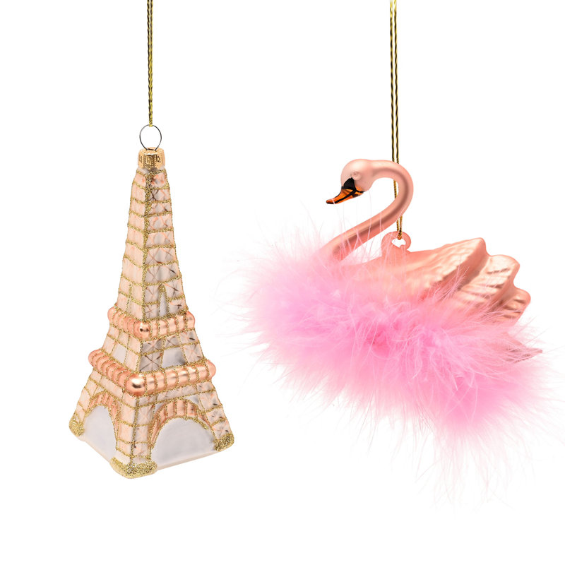 14cm Glass Hanging Figurine Ornament