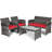 Alyssya 4 Piece Rattan Sofa Seating Group-768863446