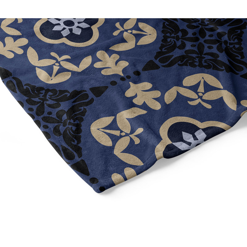 Couverture légère en velours Edan, 60" L x 50" W, Marine
