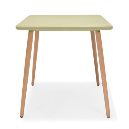 LifestyleGarden Fiji FSC Wood and Resin Outdoor Patio Honey Yellow Dining Table