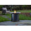 Hartwick 34" Round Gas Fire Pit Chat Table With Clear Glass Fire Beads