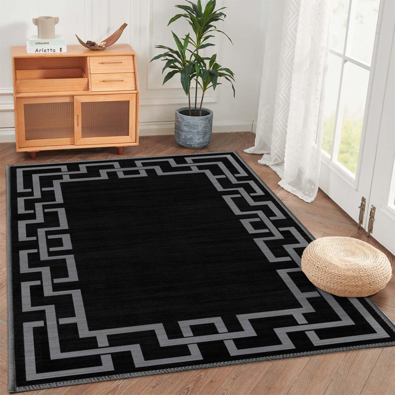 Asilee Abstract Machine Printed Area Rug, Rectangle 40 x 60 cm