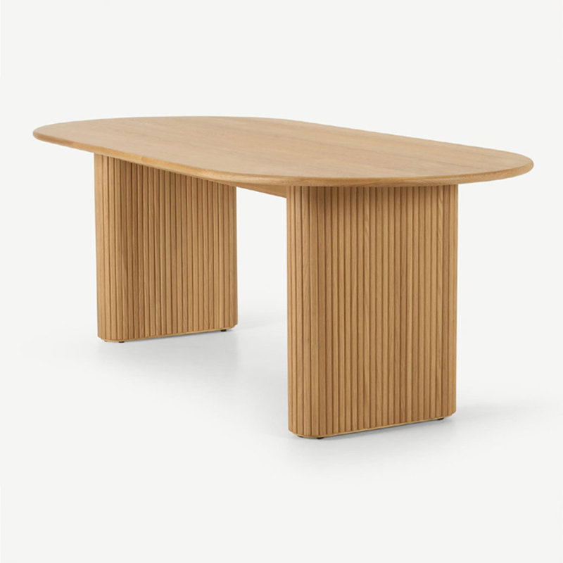 Table de salle à manger Burlywood, H 29,53 po x L 86,61 po x l 35,43 po
