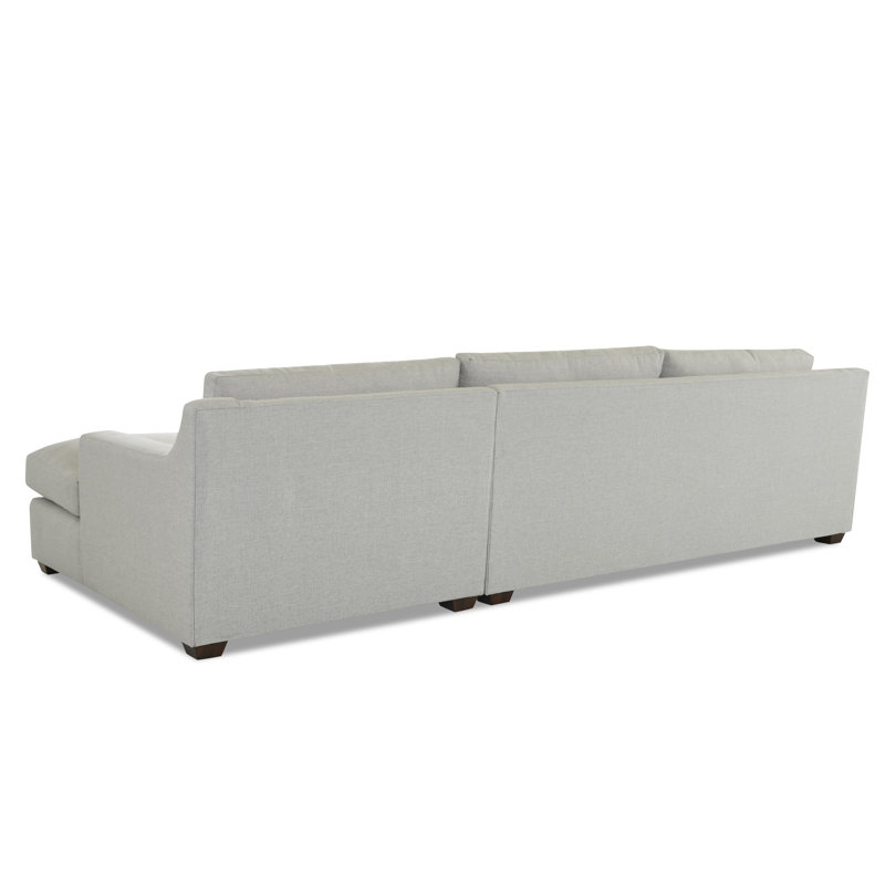 Rhodes 2 - Piece Upholstered Sectional, Right Hand Facing, Drusky Ivory Sustain® Basketweave