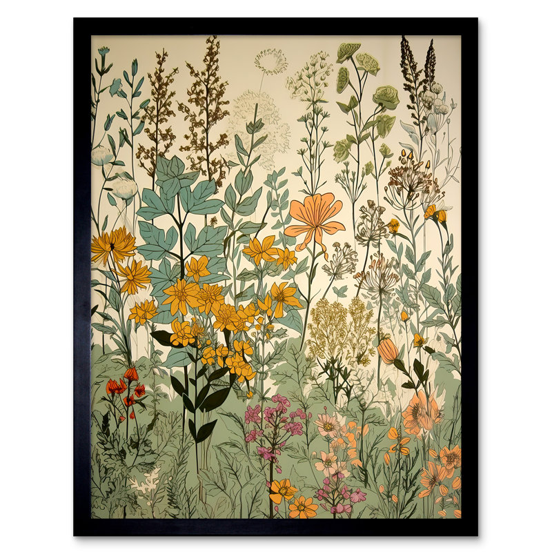 Aliviyah Wildflower Vintage Botanical - Single Picture Frame Print