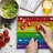 Ambesonne Rainbow Cutting Board Large Size Gay Pride Flag Dots Multicolor