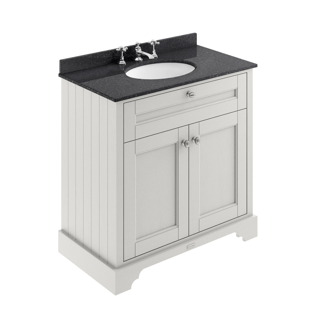 Old London 820mm Single Bathroom Vanity with Integrated Ceramic Basin