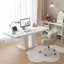 Table extensible moderne en marbre blanc pour 6 à 10 personnes