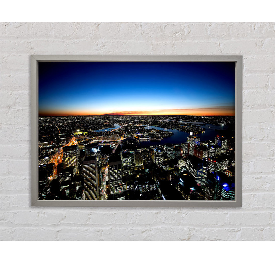 Sydney Night Lights - Einzelne Bilderrahmen Kunstdrucke auf Leinwand