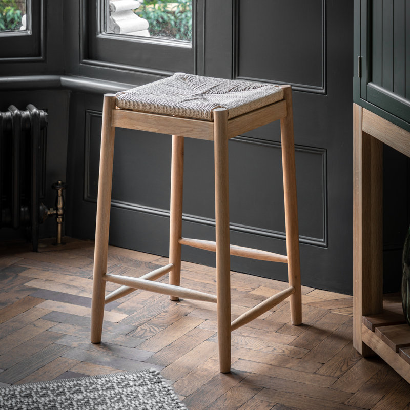 Crocker Upholstered Counter Stool with Solid Wood Frame