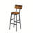 Bar Table Set With Wine Bottle Storage Rack Rustic Brown