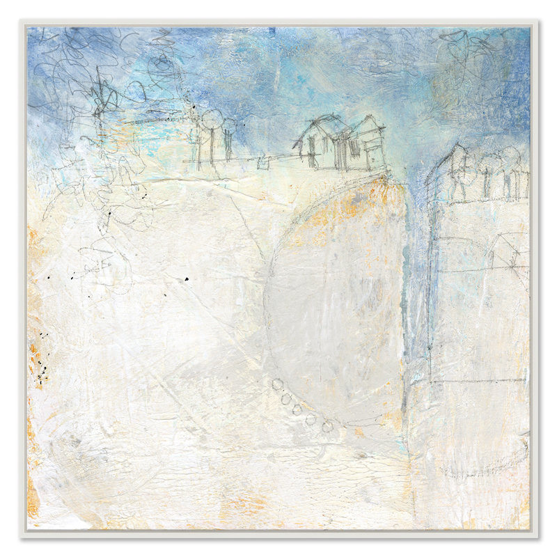 Cliffside by Jill Krasner - Single Picture Frame Painting on Canvas, White