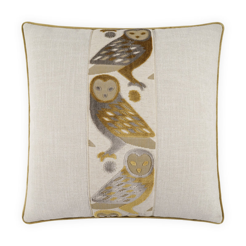 Otus Throw Pillow, Midas, Square 24"