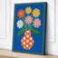 Polka Dotted Blooms Mid-Century 1 Piece Wrapped Canvas Wall Art-1268374993-1268374999
