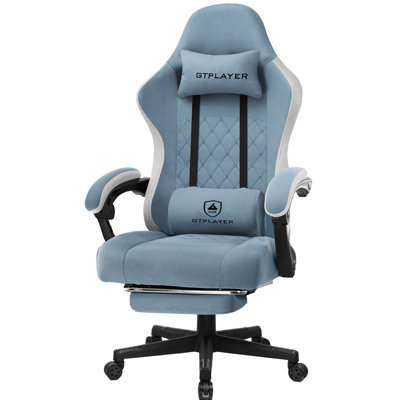LUCKRACER GAMING CHAIR Adjustable Reclining Ergonomic Swiveling PC & Racing Game Chair with Footrest