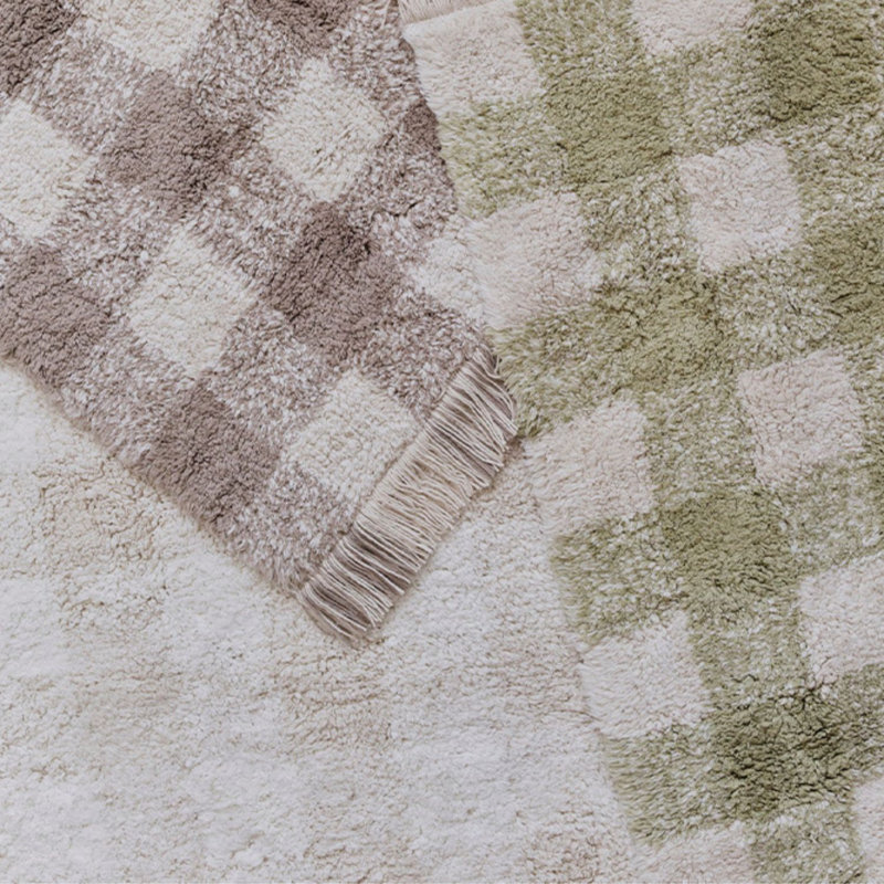 Washable Rug Vichy, Rectangle 3' x 3' 11", Matcha