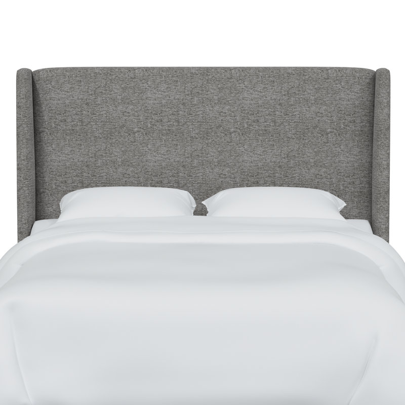 Tête de lit tapissier à oreilles Bellfield, Complète, Tweed Sustain® brume Milsap