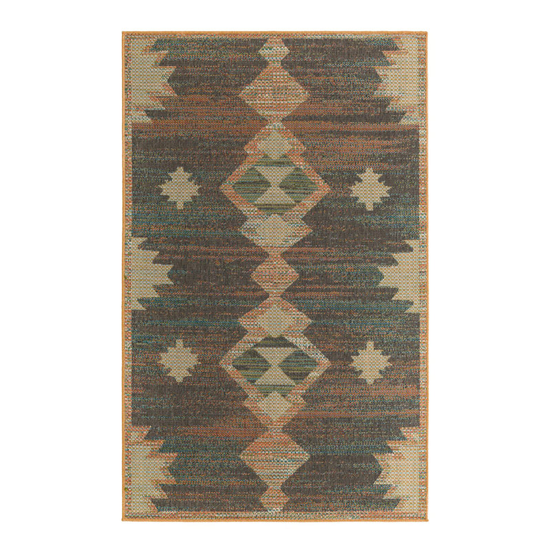 Tapis tissé à la machine Barnesville, Rectangle 5 pi 3 po x 7 pi 7 po