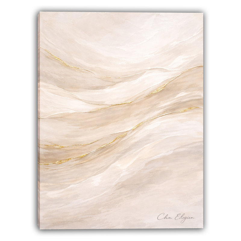 «Warm Cascade», art mural sur toile tendue, L 12 po x H 16 po x P 1 po