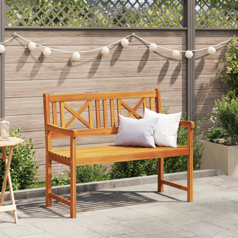 Solid Wood Outdoor Bench