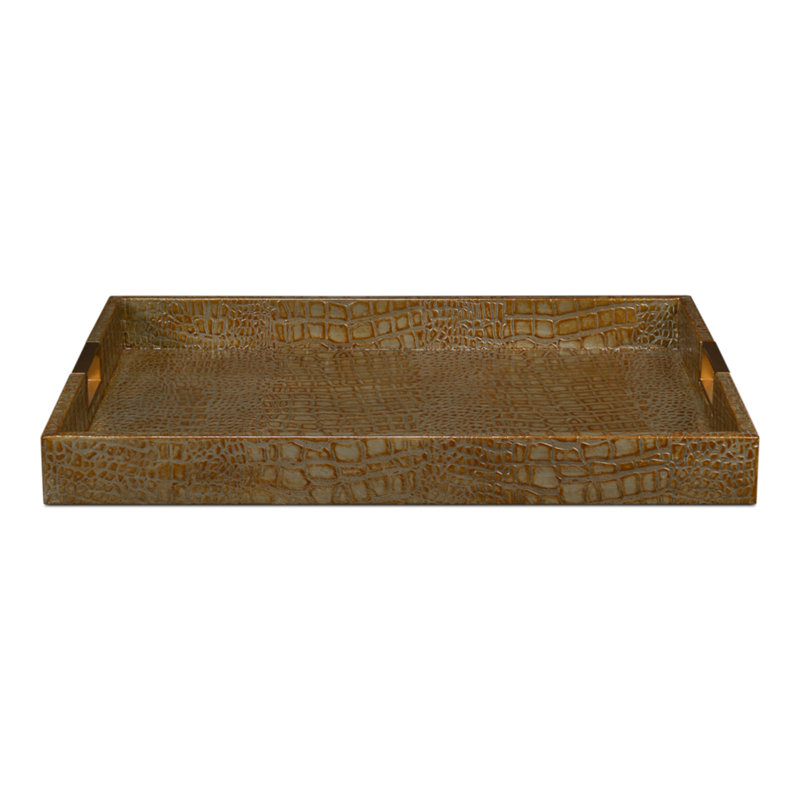 Shagreen Decorative Tray, Green