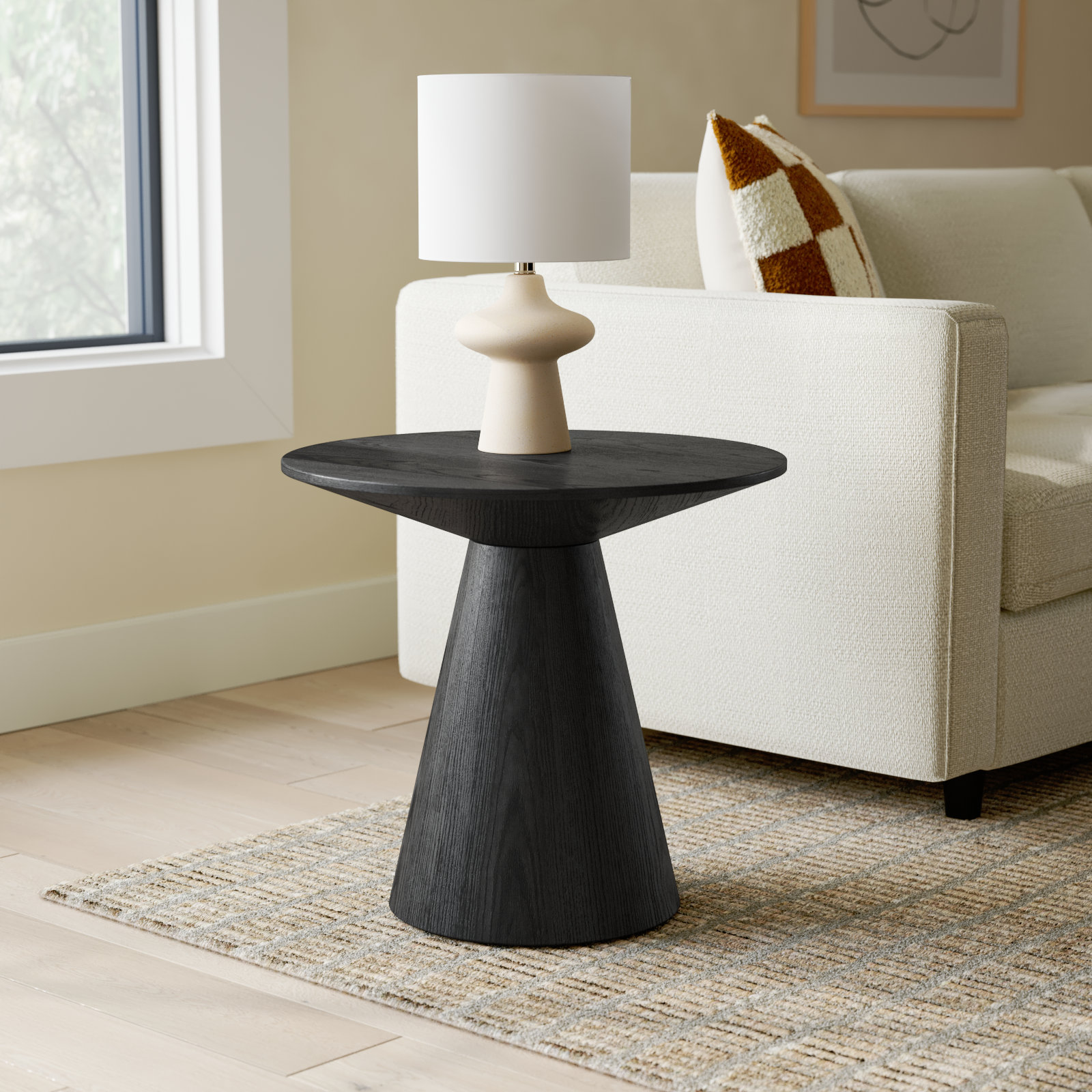 Adara 24" End Table, Matte Black