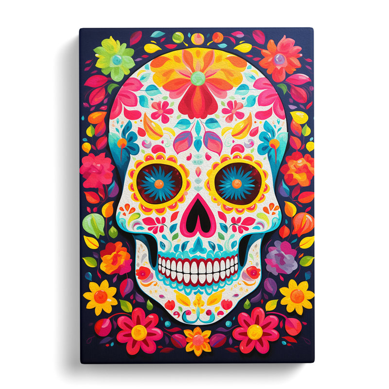 Sugar Skull Colour Field No.3 - Print, 60cm H x 40cm W x 3cm D