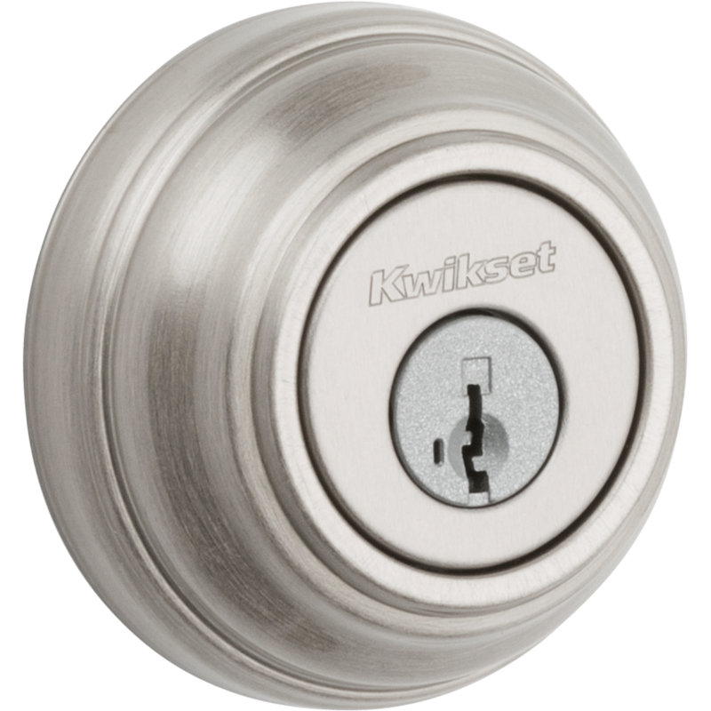 Single Cylinder Deadbolt, Satin Nickel