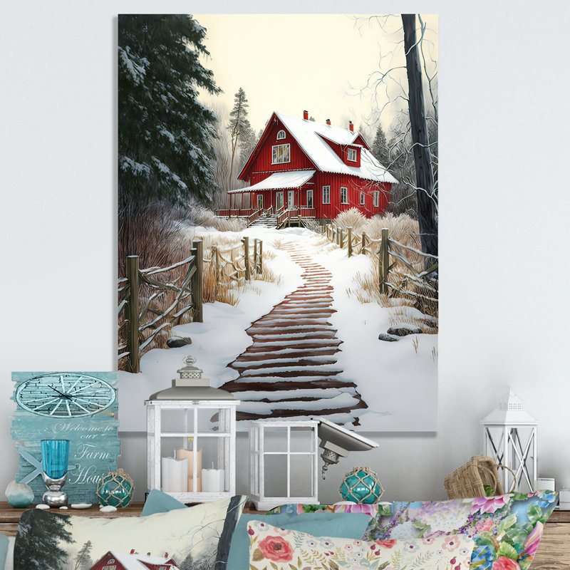 «Cold Winter View on the Country III», impression sur toile, H 32 po x l 24 po x P 1 po, Toile tendue