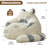 Raccoon Design Faux Rabbit Fur Bean Bag Chair with Detachable Tail Pillow, for Adults & Kids-1823642535