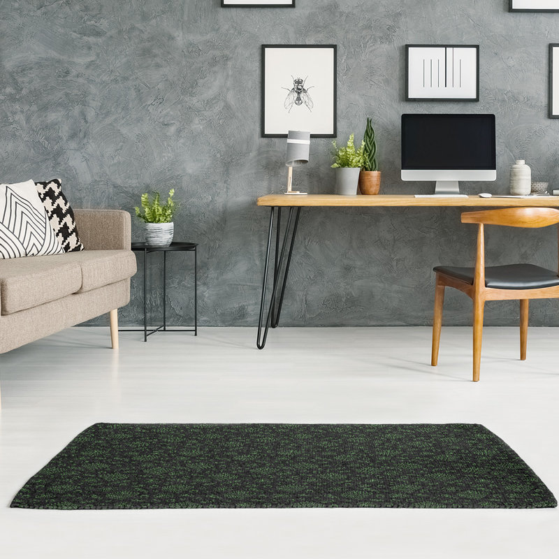 Tapis noir/bleu léger pizza classic, Rectangle 9 pi x 12 pi