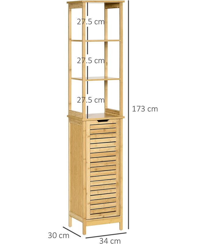 Kingston Bamboo Freestanding Bathroom Cabinet