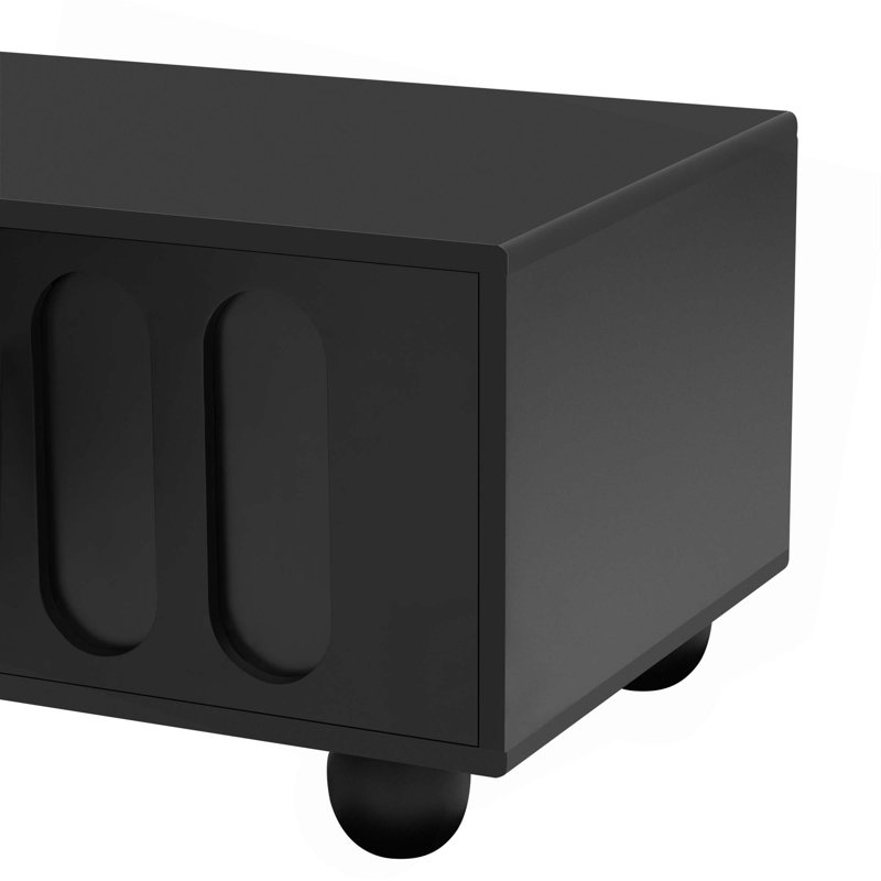 Crédence de rangement l 70,9 po Laythen, Noir