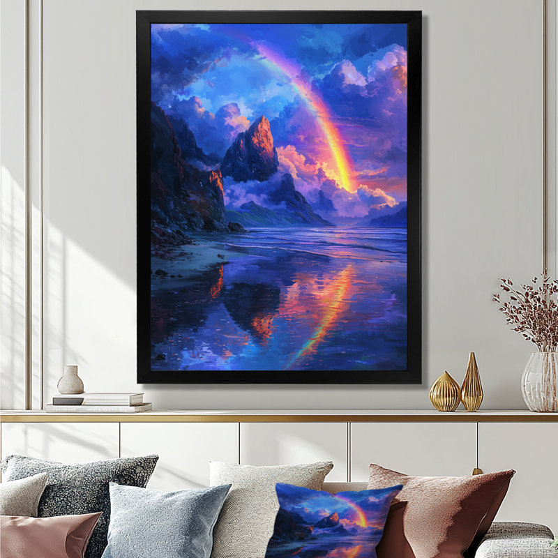 Lydd - paysages, art mural sur toile, Noir, H 20 po x l 12 po, Reproduction encadrée d'une seule photo