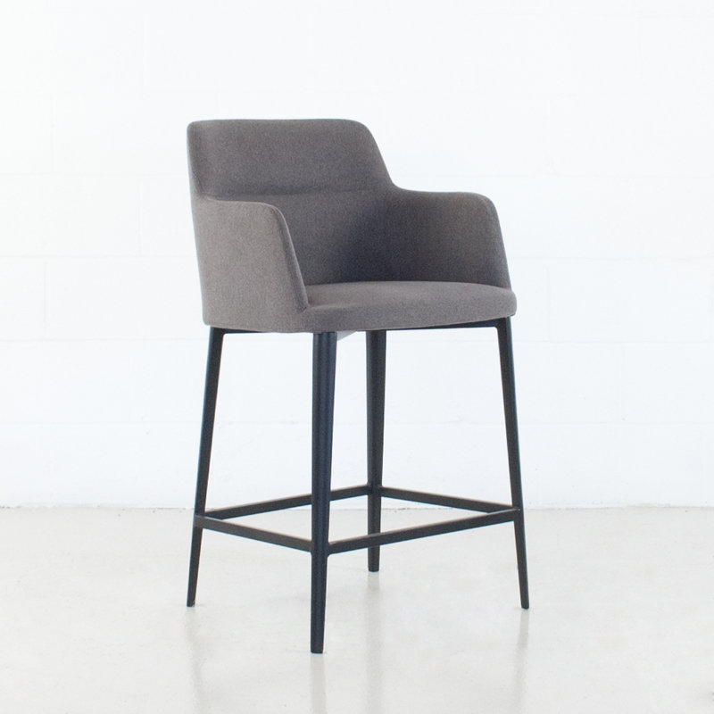 Jahnke Earle Bar & Counter Stool, Warm Gray, Counter Stool (25" Seat Height)