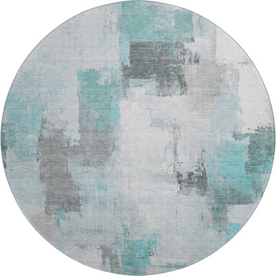 Premium Machine Washable Pinkston Abstract Rug