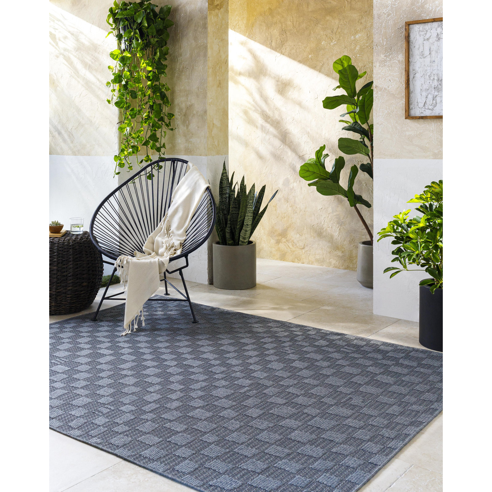Winn Checkered Rug, Rectangle 7'10" x 10'
