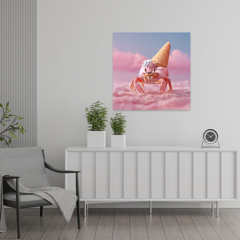 Art contemporain Art contemporain crabe, H 24 po x l 24 po